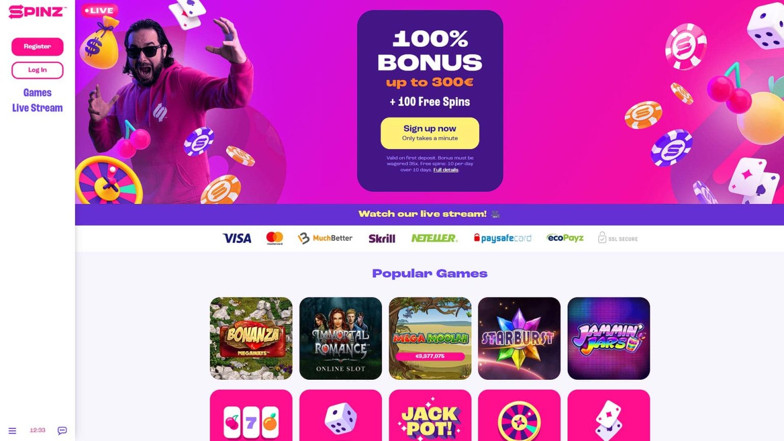 candy spinz online casino